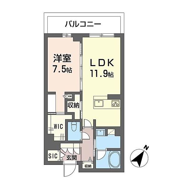 シモン　ミソノ　イースト 00209｜埼玉県さいたま市緑区美園４丁目(賃貸マンション1LDK・2階・51.27㎡)の写真 その2