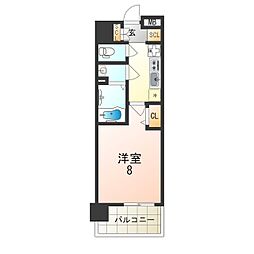 京阪本線 門真市駅 徒歩3分の賃貸マンション 4階1Kの間取り