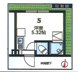WILL2 ワンルームの間取図画像