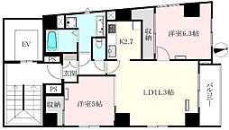 LiveFlat新中野 2LDKの間取図画像