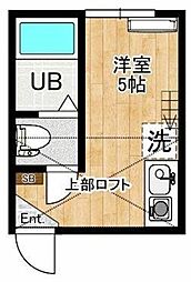 リベルテ中央林間 ワンルームの間取図画像