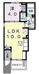 トモズさつき 1階1LDKの間取り