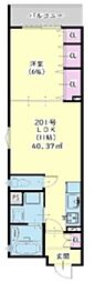 クリエオーレ打越町 1LDKの間取図画像