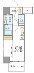 東京メトロ東西線 葛西駅 徒歩4分の賃貸マンション 8階ワンルームの間取り