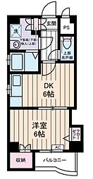 Sunrise 浅草 2階1DKの間取り