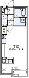 レオネクストリアーレ ワンルームの間取図画像