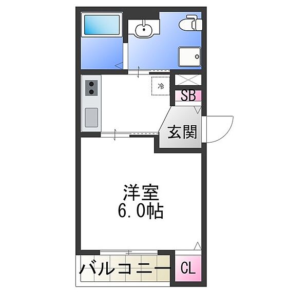 CRASTINE大蓮北4丁目B ｜大阪府東大阪市大蓮北４丁目(賃貸アパート1K・1階・22.50㎡)の写真 その2