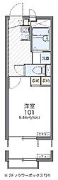 レオパレス上台ハイツ 1Kの間取図画像