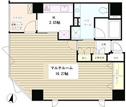 クレイドル日本橋 1Kの間取図画像