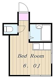 セントラルハウス青葉 ワンルームの間取図画像