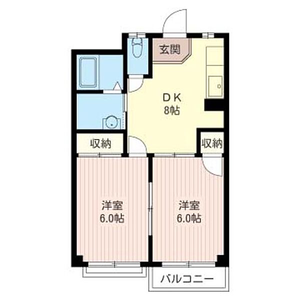 ハウゼ・イケダ 00303｜東京都八王子市明神町１丁目(賃貸マンション2DK・3階・42.00㎡)の写真 その2