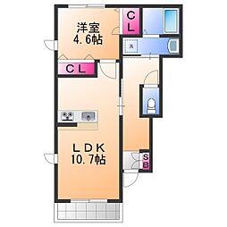 PRIME MAISON 1LDKの間取図画像