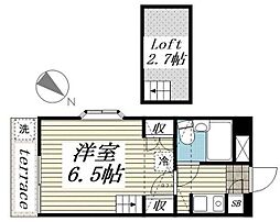 ジュネパレス市川第24-B 1Kの間取図画像