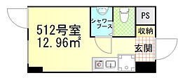 新宿ダイカンプラザシティ1 ワンルームの間取図画像