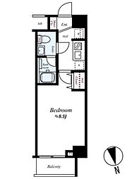 プレール・ドゥーク亀戸水神駅前 3階1Kの間取り