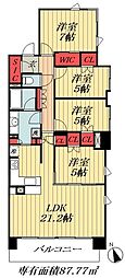 パークホームズ西船橋ザレジデンス 4LDKの間取図画像