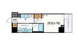 CREVISTA横浜関内 1Kの間取図画像