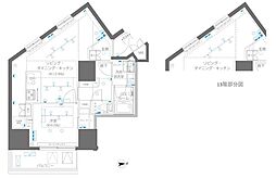 ズーム信濃町 10階1LDKの間取り