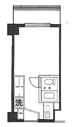 ルクレ青葉台 ワンルームの間取図画像