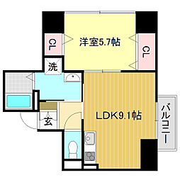高知駅スクエア 1LDKの間取図画像