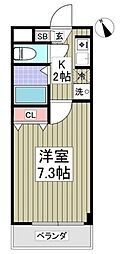 エトワールチヒロ 1Kの間取図画像