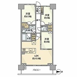 シティテラス成増 2階3LDKの間取り