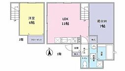 マリベール・フォンテ2 1SLDKの間取図画像