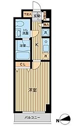 ライブコート大鳥居 1Kの間取図画像
