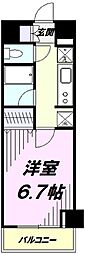 AZEST立川 1Kの間取図画像