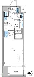 ルフォンプログレ中野富士見町ザ・レジデンス 1Kの間取図画像