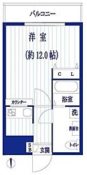 ダイワティアラ村上1 1Kの間取図画像