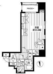 アクシア新宿御苑 ワンルームの間取図画像