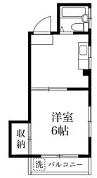 フェニックスワン 3階1Kの間取り