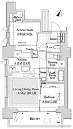 リブクオーレ神保町 1SLDKの間取図画像