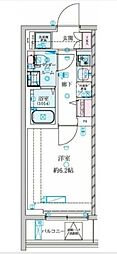 GENOVIA 南鳩ヶ谷 1Kの間取図画像