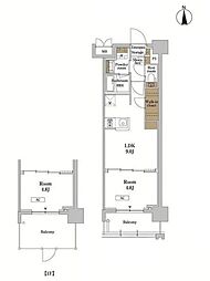 ＲＪＲプレシア蒲田 6階1LDKの間取り