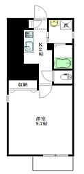 Ｓｐｅｒａｒｅ　Ｎａｋａｎｏ 1階1Kの間取り