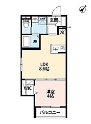 TOKI HOUSE 01 2階1LDKの間取り