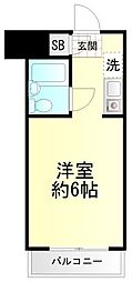 マイステージアムヒューゲル西落合 ワンルームの間取図画像