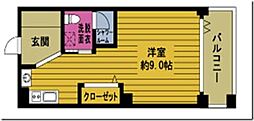 WellBrightKSU ワンルームの間取図画像
