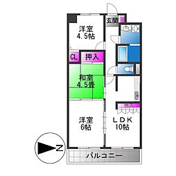 ツインコートm 3LDKの間取図画像