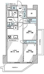 ディアハート小竹向原 2LDKの間取図画像