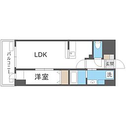 シンセラティ薬院 1LDKの間取図画像