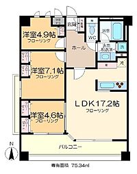 LANAITGARDEN 3LDKの間取図画像