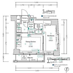 アンベリール亀有 1階1DKの間取り