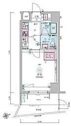 リヴシティ大森西 1階1Kの間取り