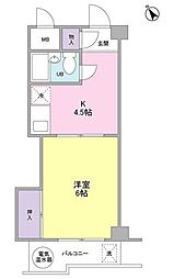 TMグリーン東邦 1Kの間取図画像