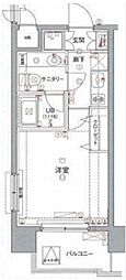 アクロス新宿 1Kの間取図画像