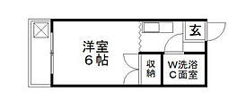 シャトルアンジェ 1Kの間取図画像
