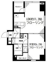 日本橋はないち 1LDKの間取図画像